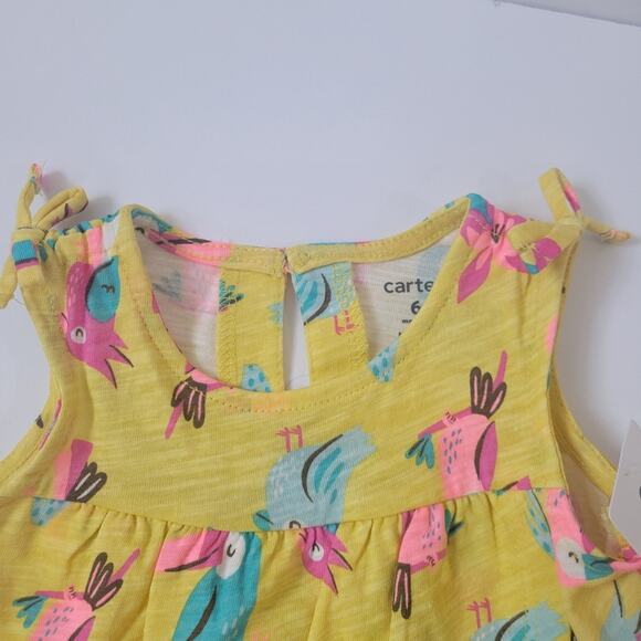 Carter's Baby Girl 2 Piece Cotton Toucan Print Top & Shorts Set Size 6 Months - Picture 3 of 6